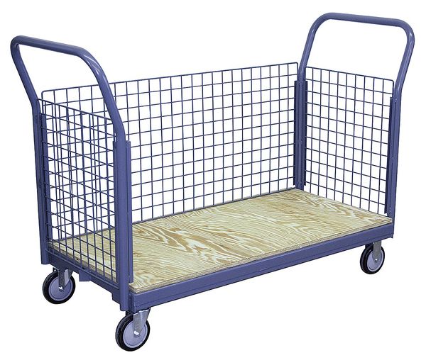Wire-Side Pltfrm Truck, 1400lb, Wood/Steel