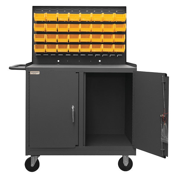 14 ga. Steel Mobile Cabinet with Louvered Panel 1400 lb. Capacity, 36