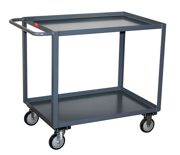 Steel Utility Cart, 2 Shelves, 1,400 lb