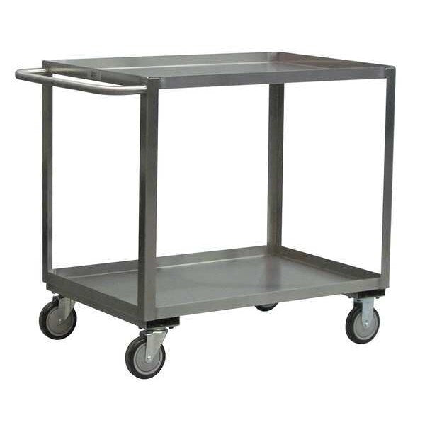 16 ga. Stainless Steel Utility Cart, 2 Shelves, 1,200 lb