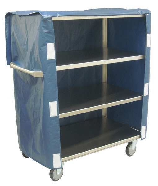 20 ga. Stainless Steel Linen Cart, 4 Shelves, 600 lb