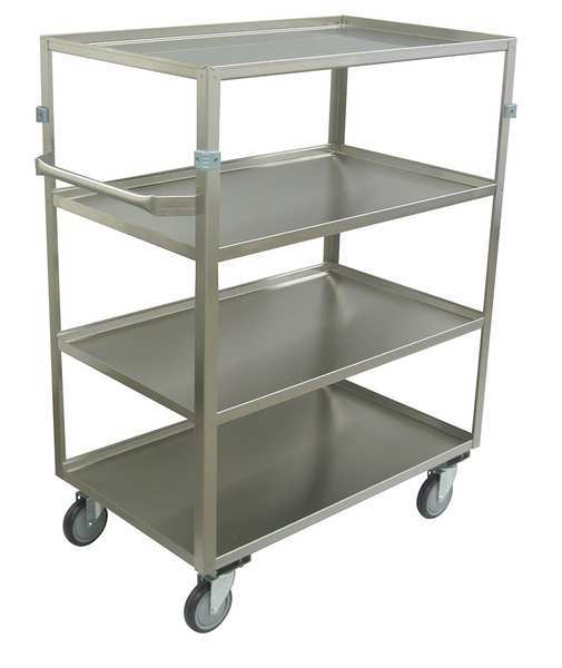 20 ga. Stainless Steel Supply Cart, 4 Shelves, 600 lb