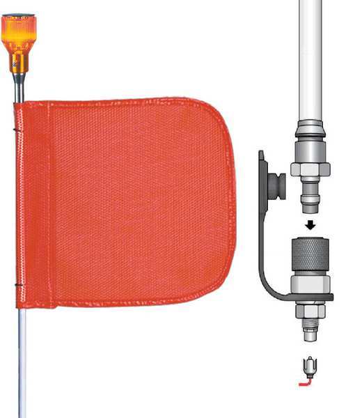 Warning Whip, 10 ft., Includes Flag
