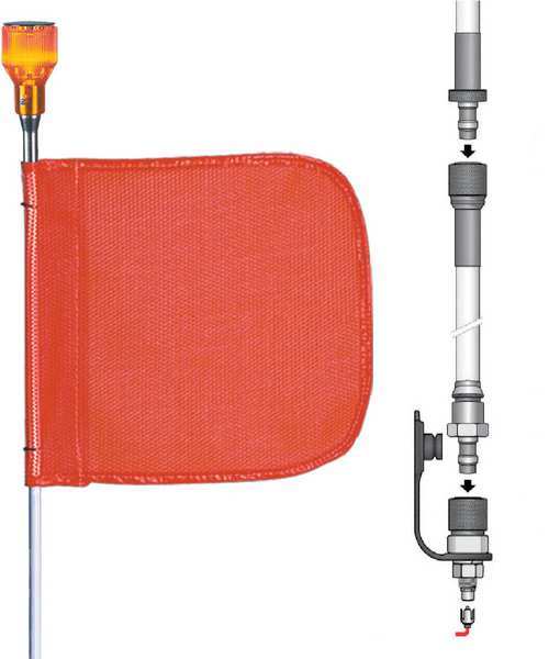 Warning Whip, 12 ft., Includes Flag