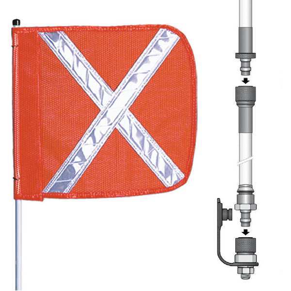 Warning Whip, 10 ft., Includes Flag