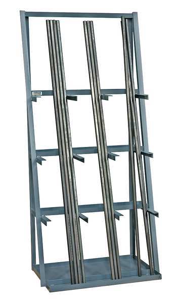 Freestanding Vertical Bar Rack, 24 in D, 39 in W, 3 Shelves