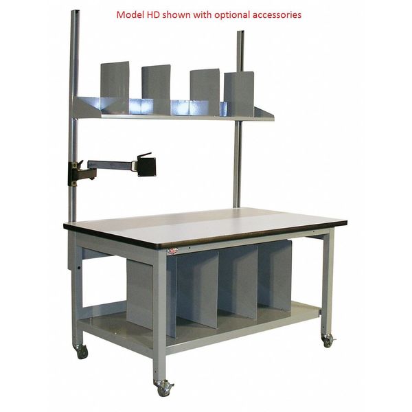 Cantilever Shelf, 60W x 12D x 5-1/2H, Gray