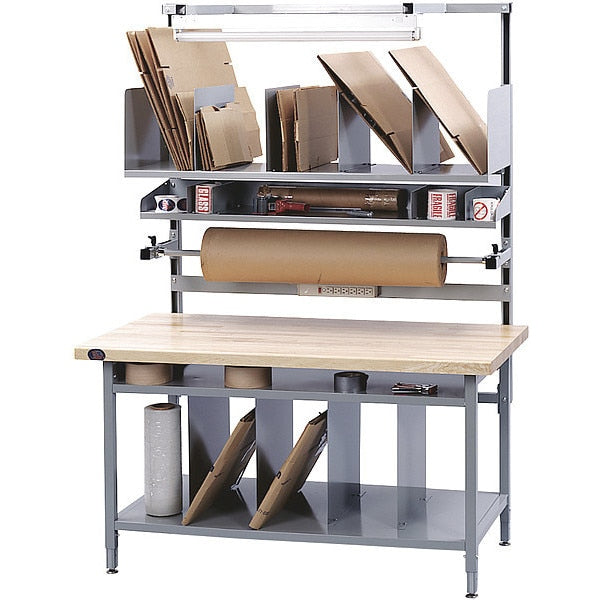 Bolted Packaging Work Benches, Butcher Block, 72