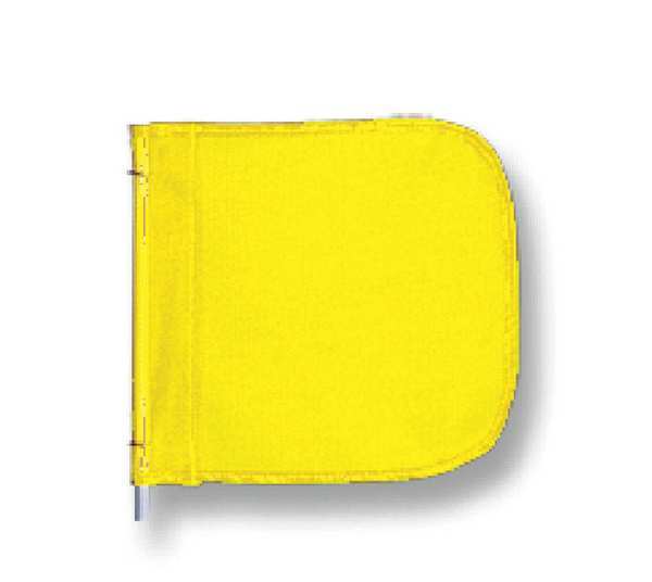 Warning Whip Flag, 11x12 In, Yellow