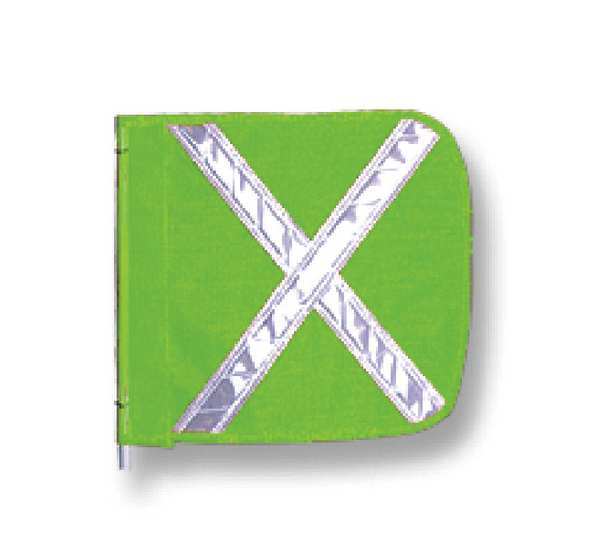 HD Flag, Reflexite X, 12x12 In, Green