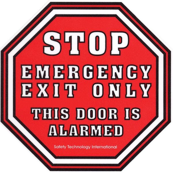 Exit Door Alarm, Key Lock, Audible/Annunciation, Three Minute Piercing Horn, Polycarbonate Material