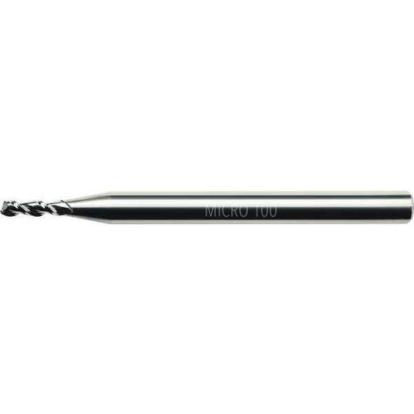 Carbide End Mill, Dia 1/8 In, Cut L 1/2 In