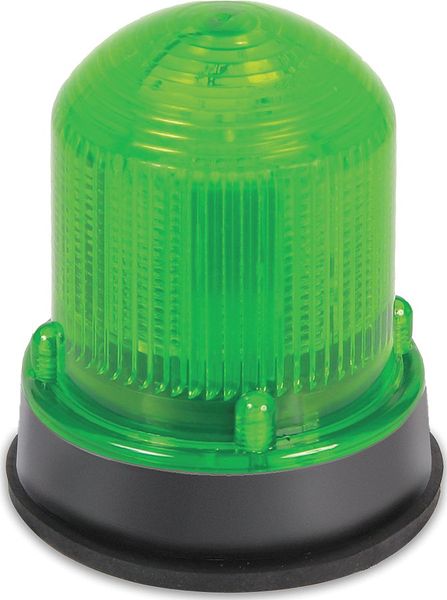 Warning Light, LED, 120VAC, Green, 65 FPM