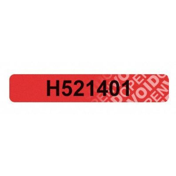 Tamper-Evident Tape, 1/2Inx2-7/8In, PK250