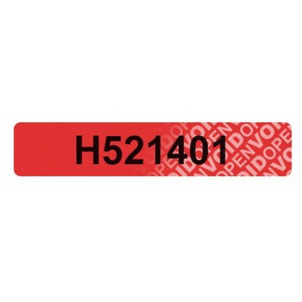 Tamper-Evident Tape, 3/4Inx3-7/8In, PK250