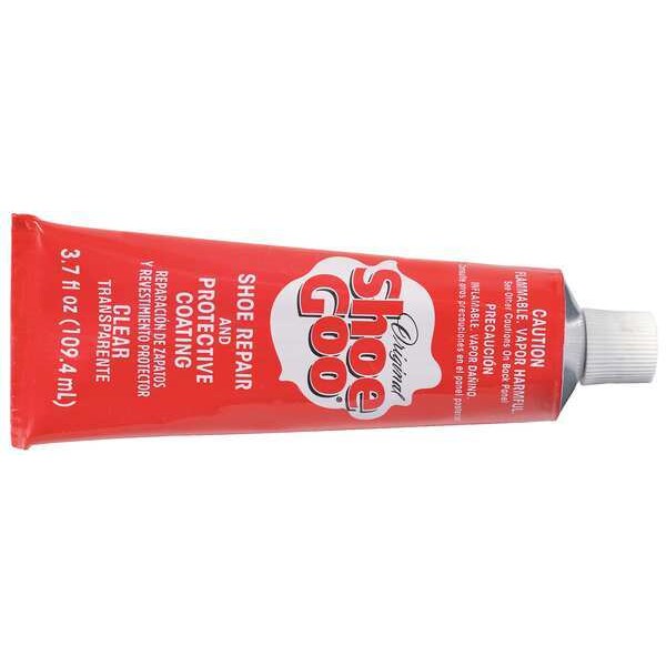 Shoe Repair Glue, Shoe GOO(R) Series, Clear, 1 to 3 day Full Cure, 3.7 oz, Tube