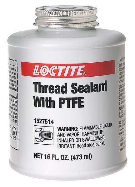 Pipe Thread Sealant, 5113, 16 fl oz, Brush-Top Can, Off-White