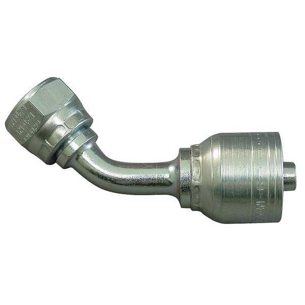 Hose Fitting, Crimp, Metric, 45, 3/8, M20X1.5