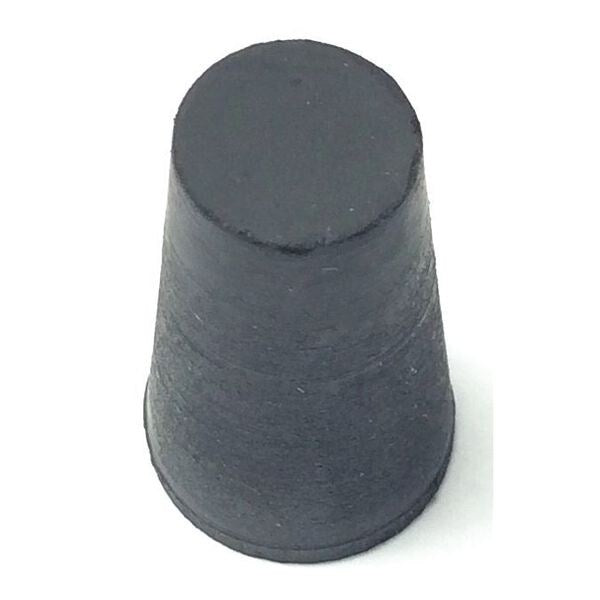 Stopper, 25mm, Rubber, Black, PK100
