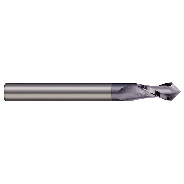 Carb End Mill, 1/2 In, 2FL, CC, AlTiN Coat