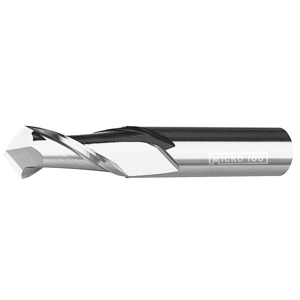 Carb End Mill, 3/8 In, 2FL, CC, Uncoated