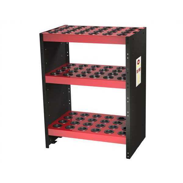 Tool Holder, 3 Shelf, Steel, 63A HSK, 72 Pc