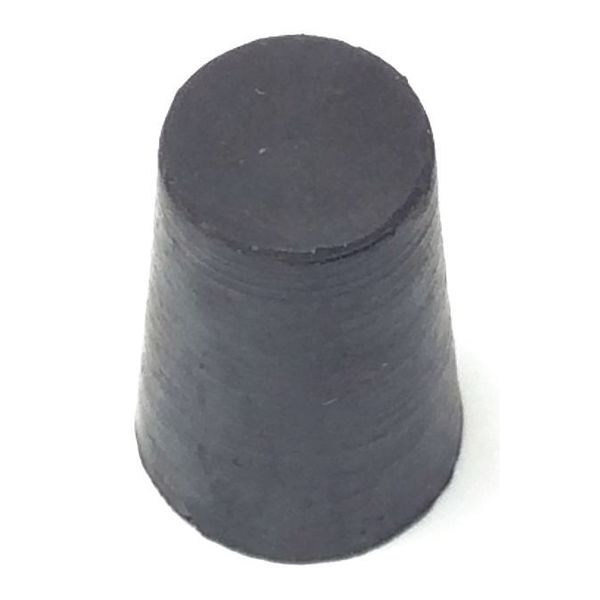 Stopper, 18mm, Rubber, Black, PK181