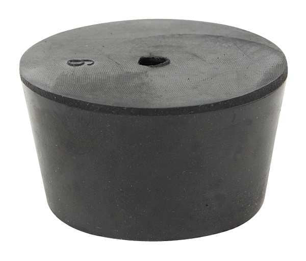 Stopper, 25mm, Rubber, Black, PK10