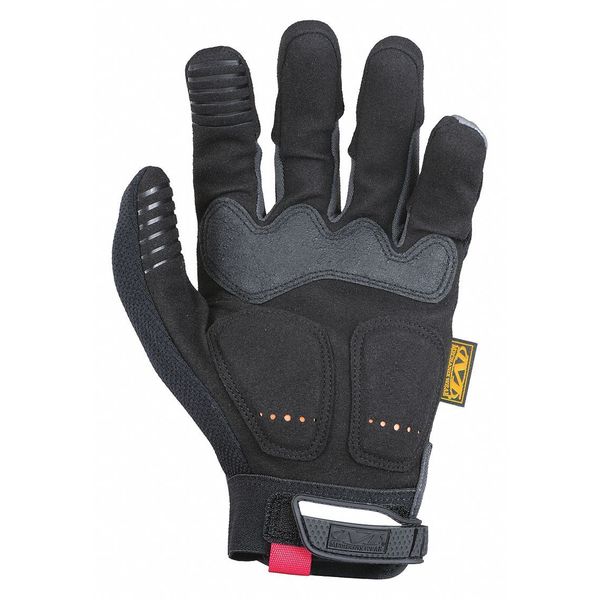 M-Pact Impact Resistant Work Gloves, Vibration Absorption, TPR, Black/Gray, 2XL, 1 Pair