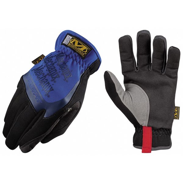 Mechanics Gloves, L ( 10 ), Blue, Synthetic Leather, Form Fitting Trek Dry(R)