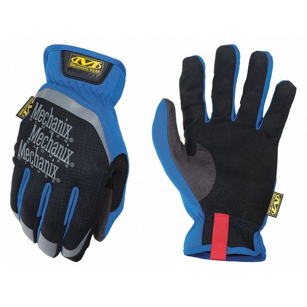 Mechanics Gloves, L ( 10 ), Blue, Synthetic Leather, Form Fitting Trek Dry(R)