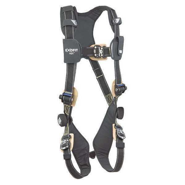 Arc Flash Full Body Harness, Vest Style, S, Nomex(R)/Kevlar(R), Black