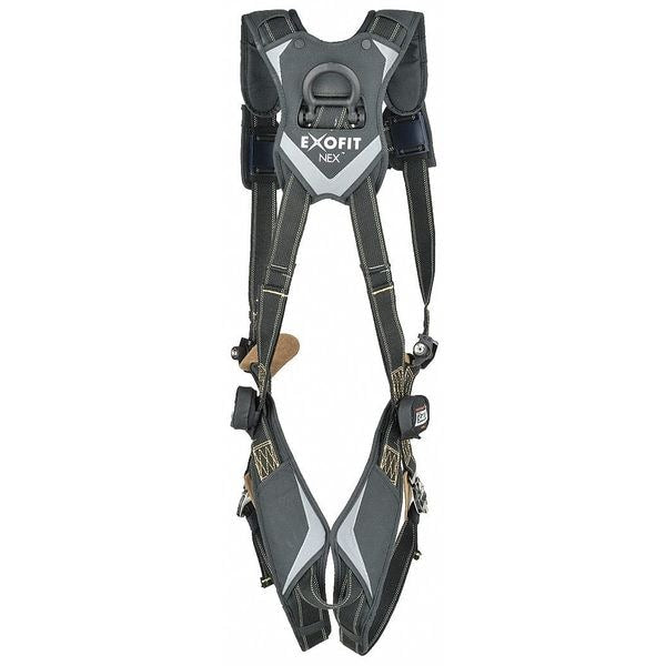 Arc Flash Full Body Harness, Vest Style, M, Nomex(R)/Kevlar(R), Black
