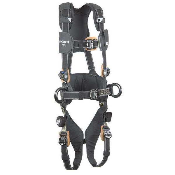 Full Body Harness, Vest Style, XL, Nomex(R)/Kevlar(R), Black