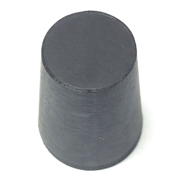 Stopper, 25mm, Rubber, Black, PK65