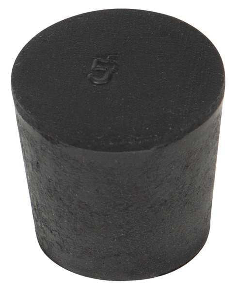 Stopper, 25mm, Rubber, Black, PK26