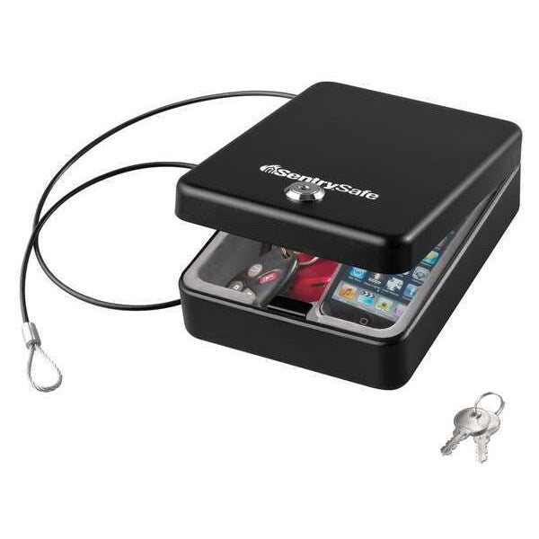 Compact Safe, 0.05 cu ft, 2 lb, Key Lock