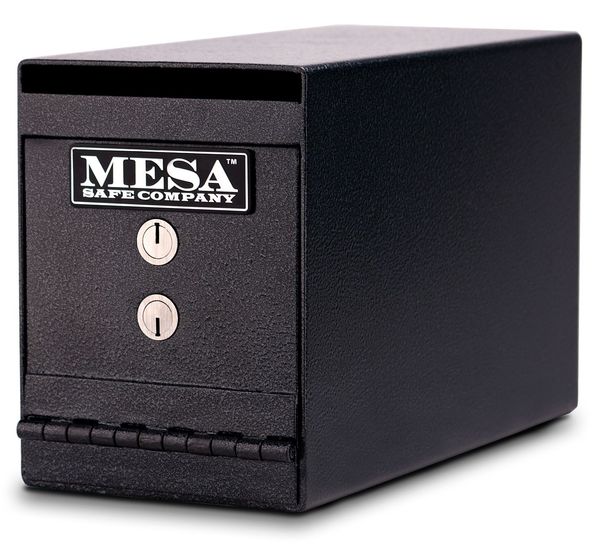 Drop Slot Depository Safe, with Dual Keyed 22 lb, Hammered Gray, Steel