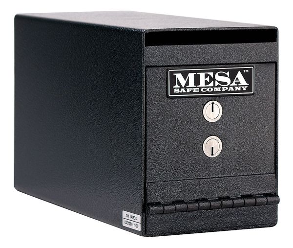 Drop Slot Depository Safe, with Dual Keyed 22 lb, Hammered Gray, Steel