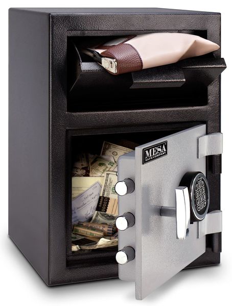 Depository Safe, with Electronic 86 lb, 0.8 cu ft, Steel