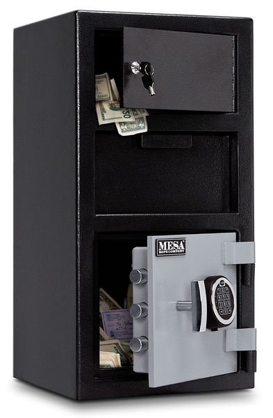 Depository Safe, with Electronic 104 lb, 1.5 cu ft, Steel