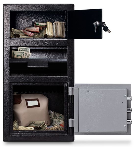 Depository Safe, with Electronic 104 lb, 1.5 cu ft, Steel
