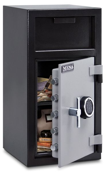 Depository Safe, with Electronic 114 lb, 1.4 cu ft, Steel
