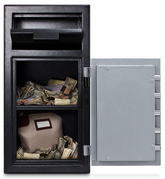 Depository Safe, with Electronic 114 lb, 1.4 cu ft, Steel