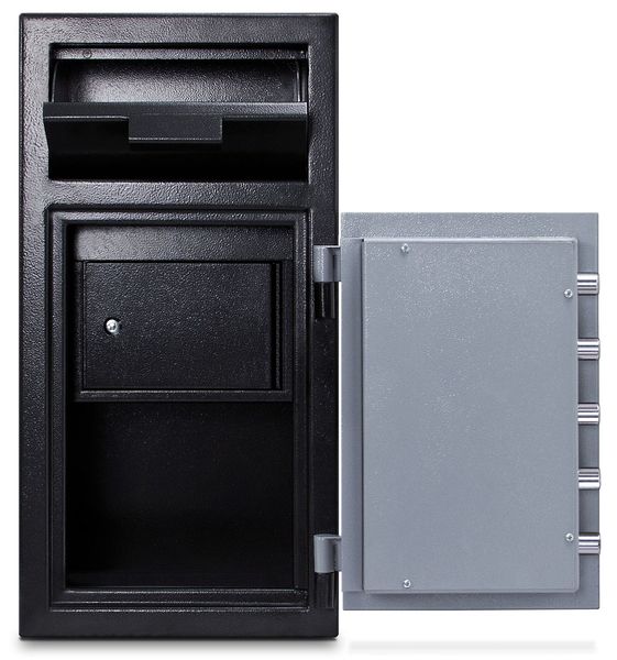 Depository Safe, with Combination Dial 120 lb, 1.3 cu ft, Steel
