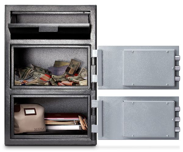 Depository Safe, with Electronic 191 lb, 3.6 cu ft, Steel