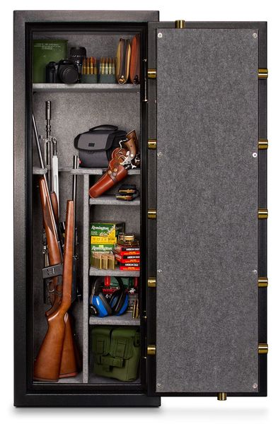 Rifle & Gun Safe, Combination Dial, 502 lbs, 7.9 cu ft, 60 minute Fire Rating