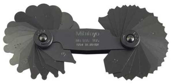 Radius Gage Set, 34 Pairs, 1-7mm