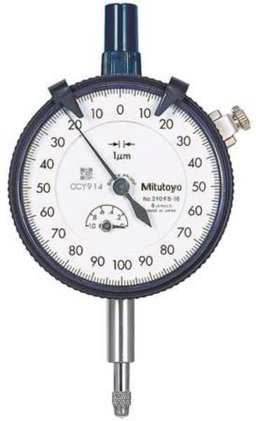 Dial Indicator, 0 to 1mm, 0-100-0