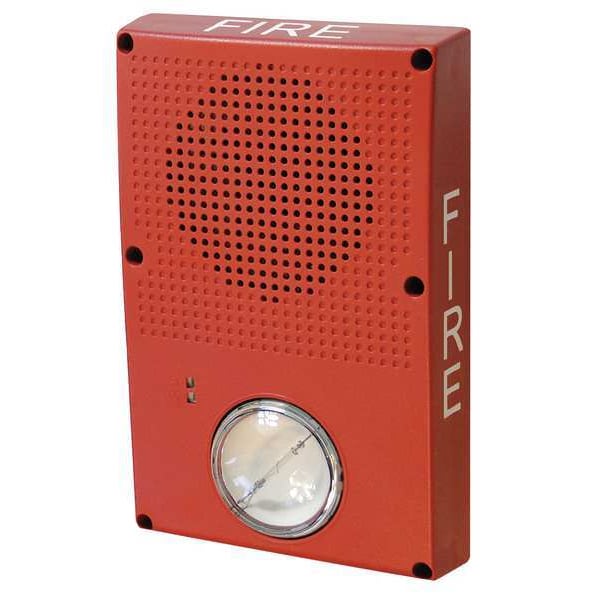 Outdoor Speaker Strobe, Marked Fire, Red